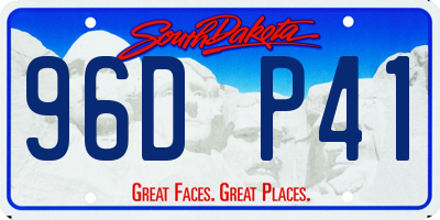 SD license plate 96DP41