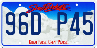 SD license plate 96DP45