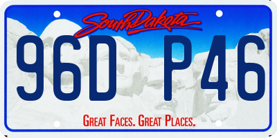 SD license plate 96DP46