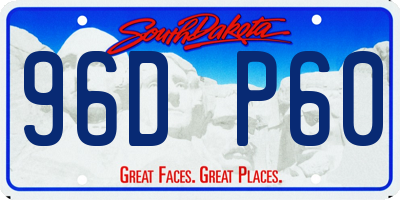 SD license plate 96DP60