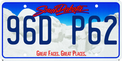 SD license plate 96DP62