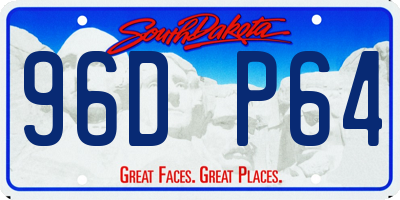SD license plate 96DP64