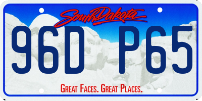 SD license plate 96DP65
