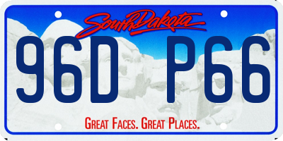 SD license plate 96DP66