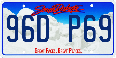 SD license plate 96DP69