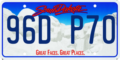 SD license plate 96DP70