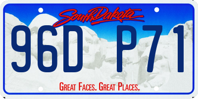 SD license plate 96DP71