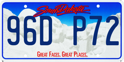 SD license plate 96DP72