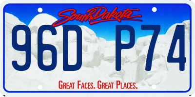 SD license plate 96DP74