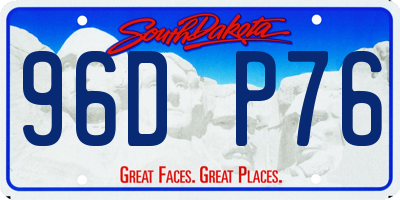 SD license plate 96DP76