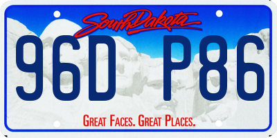 SD license plate 96DP86