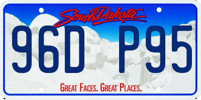 SD license plate 96DP95