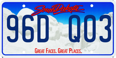 SD license plate 96DQ03