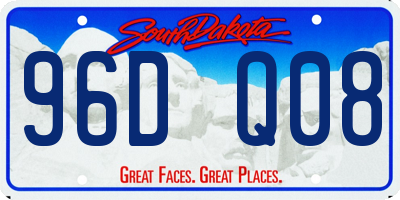 SD license plate 96DQ08