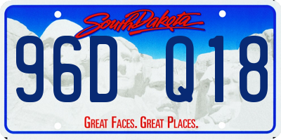 SD license plate 96DQ18