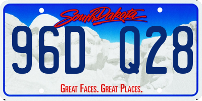 SD license plate 96DQ28