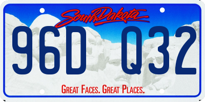 SD license plate 96DQ32