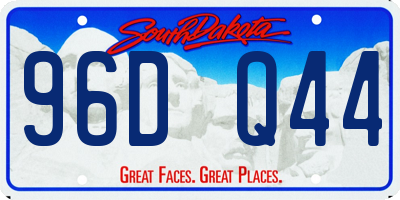 SD license plate 96DQ44