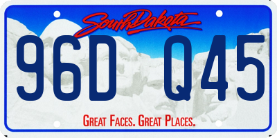 SD license plate 96DQ45