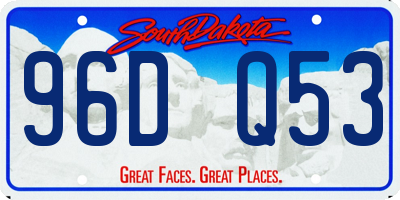 SD license plate 96DQ53