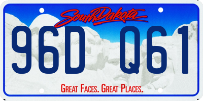 SD license plate 96DQ61