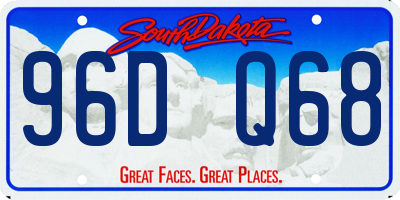 SD license plate 96DQ68