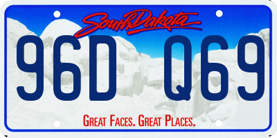 SD license plate 96DQ69