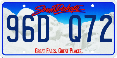 SD license plate 96DQ72