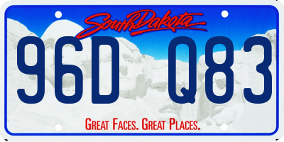 SD license plate 96DQ83