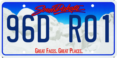 SD license plate 96DR01
