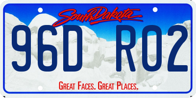 SD license plate 96DR02
