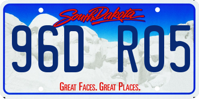 SD license plate 96DR05