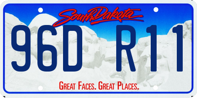 SD license plate 96DR11
