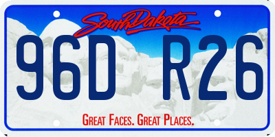 SD license plate 96DR26