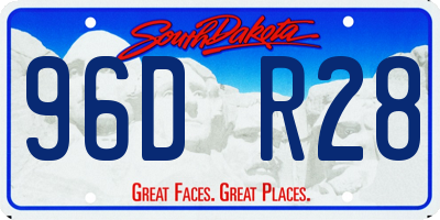 SD license plate 96DR28