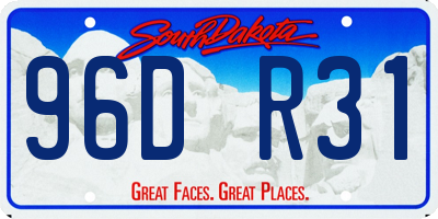 SD license plate 96DR31