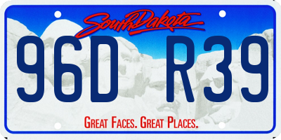SD license plate 96DR39