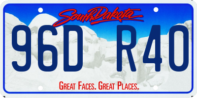 SD license plate 96DR40