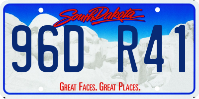 SD license plate 96DR41