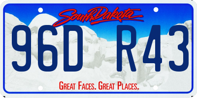 SD license plate 96DR43