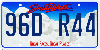 SD license plate 96DR44