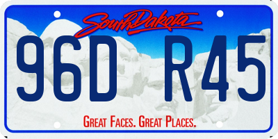 SD license plate 96DR45