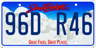 SD license plate 96DR46