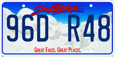 SD license plate 96DR48