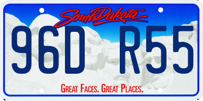 SD license plate 96DR55
