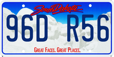 SD license plate 96DR56
