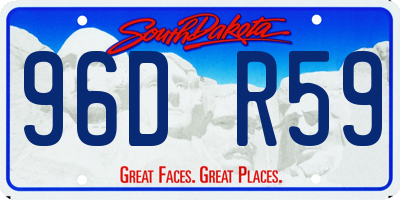 SD license plate 96DR59