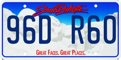 SD license plate 96DR60