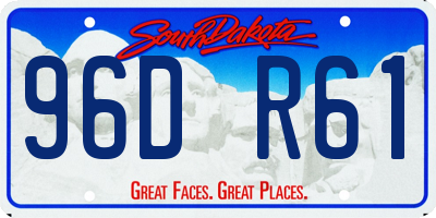 SD license plate 96DR61