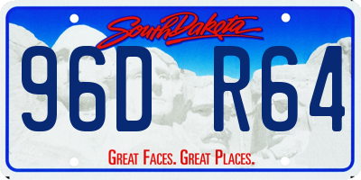 SD license plate 96DR64